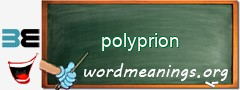 WordMeaning blackboard for polyprion
